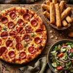 mackenzie river pizza menu 2026 pepperoni pizza lodgepoles breadsticks and salad