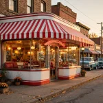 Maid rite calories guide: vintage Iowa diner storefront