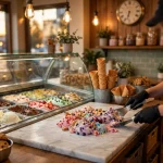 Marble Slab Creamery shop interior during opening hours