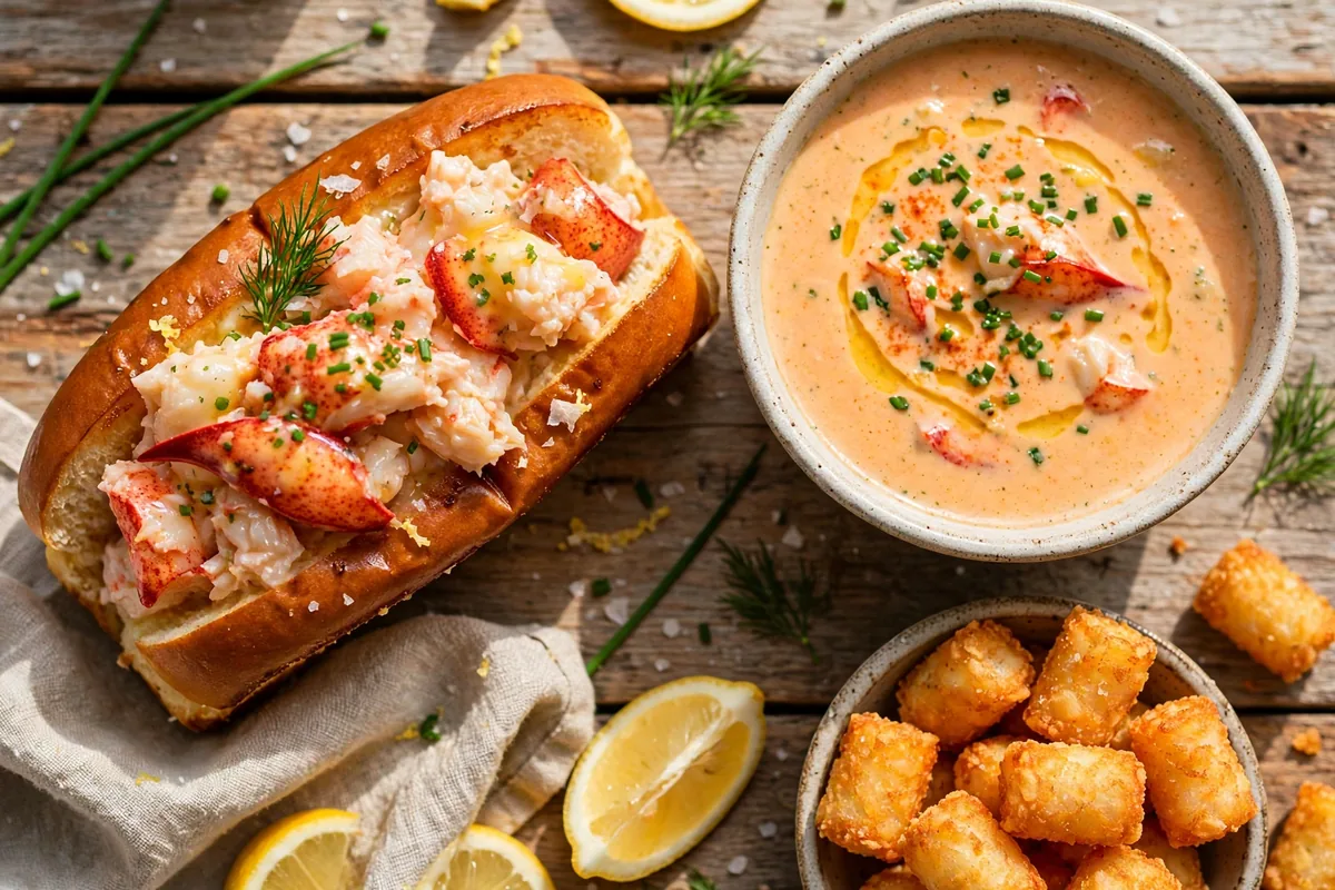 Mason's Famous Lobster Rolls menu prices 2026 lobster roll bisque tater tots