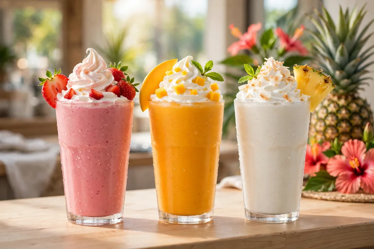 Maui Wowi menu smoothies and fruit drinks prices