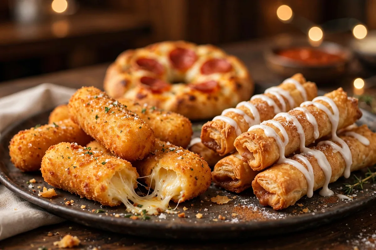 Mazzio's cheese dippers and cinnamon sticks close-up menu prices