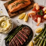 McCormick Schmicks menu prices 2026 cedar roasted salmon shrimp cocktail and steak dinner