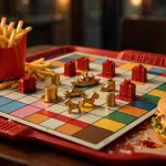 McDonald's Monopoly scandal: board game pieces on a McDonald's tray