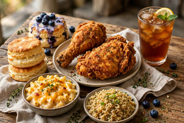 Bojangles fried chicken meal with biscuits