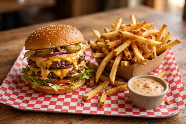 In-N-Out style burger meal