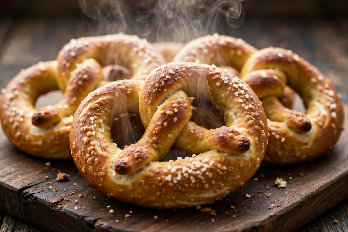 wetzels pretzels working hours: fresh soft pretzels in the mall display case