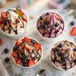 Menchie's frozen yogurt menu prices 2026, colorful froyo cups with fresh toppings