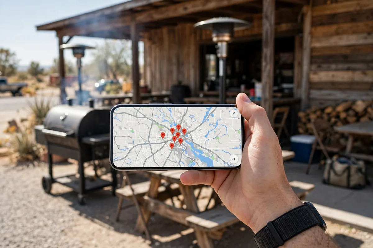 Finding Mission BBQ locations on a map near me