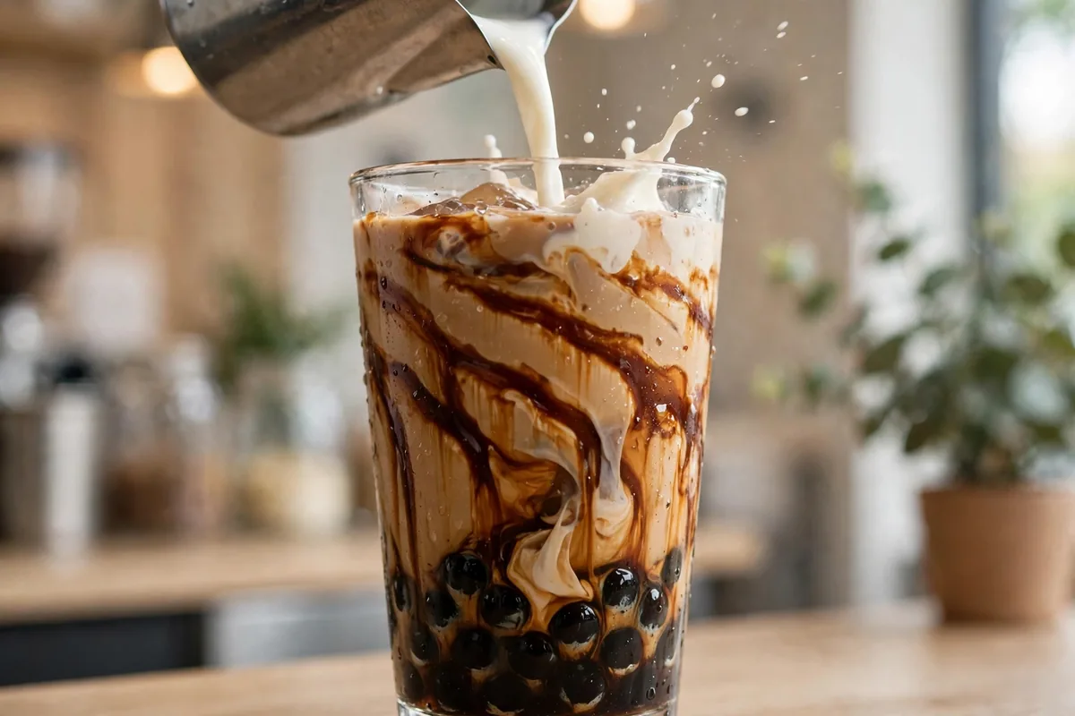Moge Tee menu brown sugar bubble milk tea price tiger sugar boba drink