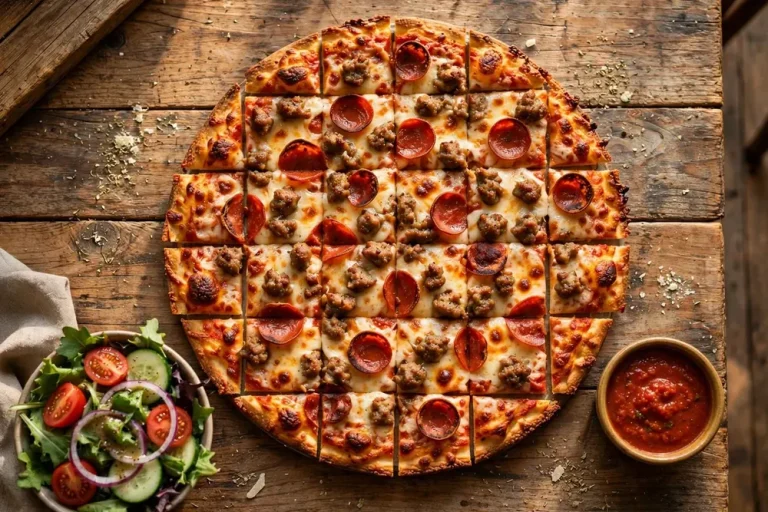 Monical's Pizza menu prices 2026 thin crust pizza cut in squares