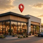 MOOYAH locations near me - restaurant storefront with map pin