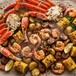 Mr and Mrs Crab menu prices 2026 seafood boil with crab legs shrimp corn and sausage