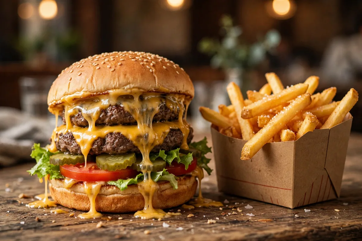 myburger menu prices 2026 cheeseburger and fries