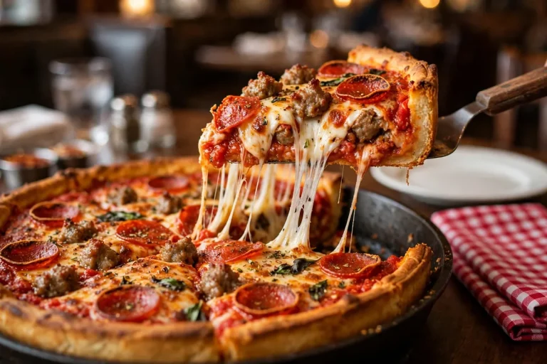nancys pizza menu prices 2026 stuffed deep dish cheese pull
