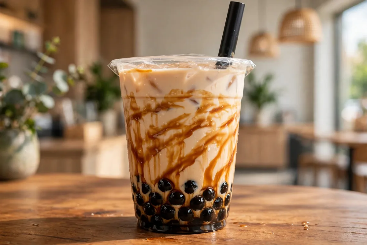 One Zo menu prices 2026 brown sugar boba milk tea with tiger stripes