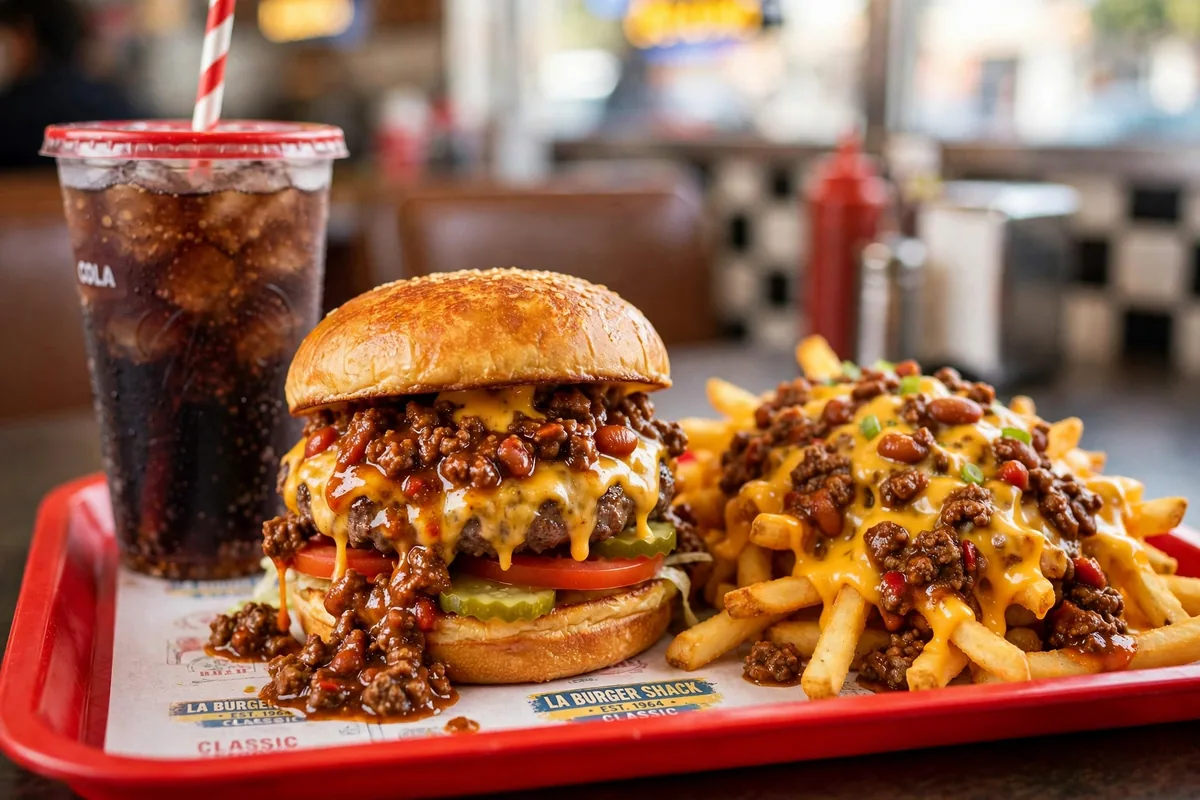 Original Tommy's menu prices 2026: chili cheeseburger, chili cheese fries and soda