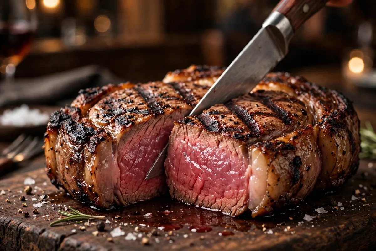 Outback Best Steaks Ever sliced grilled steak close-up
