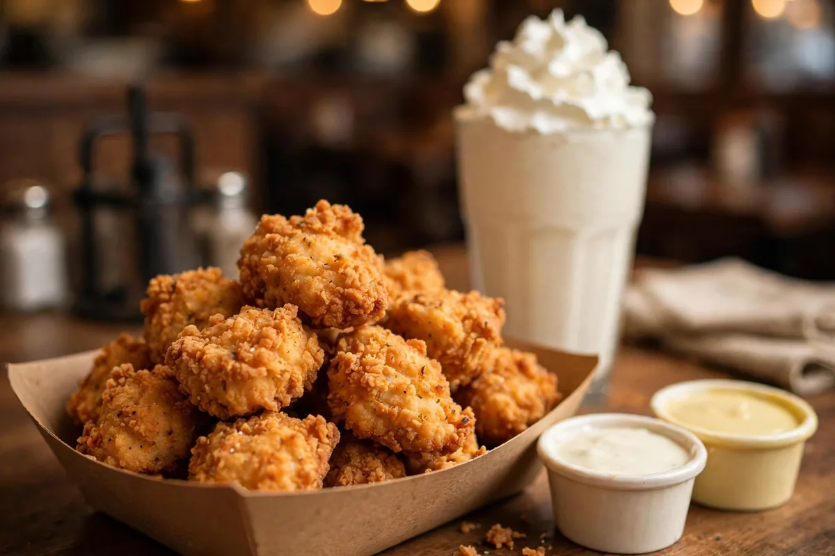 P Terry's chicken bites and vanilla shake menu prices