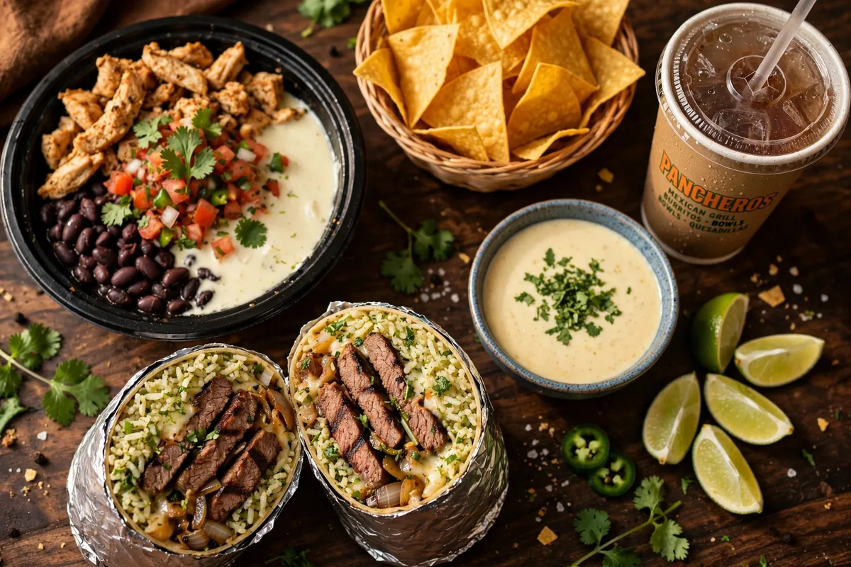Pancheros Mexican Grill menu prices 2026 burritos tacos queso and quesadilla