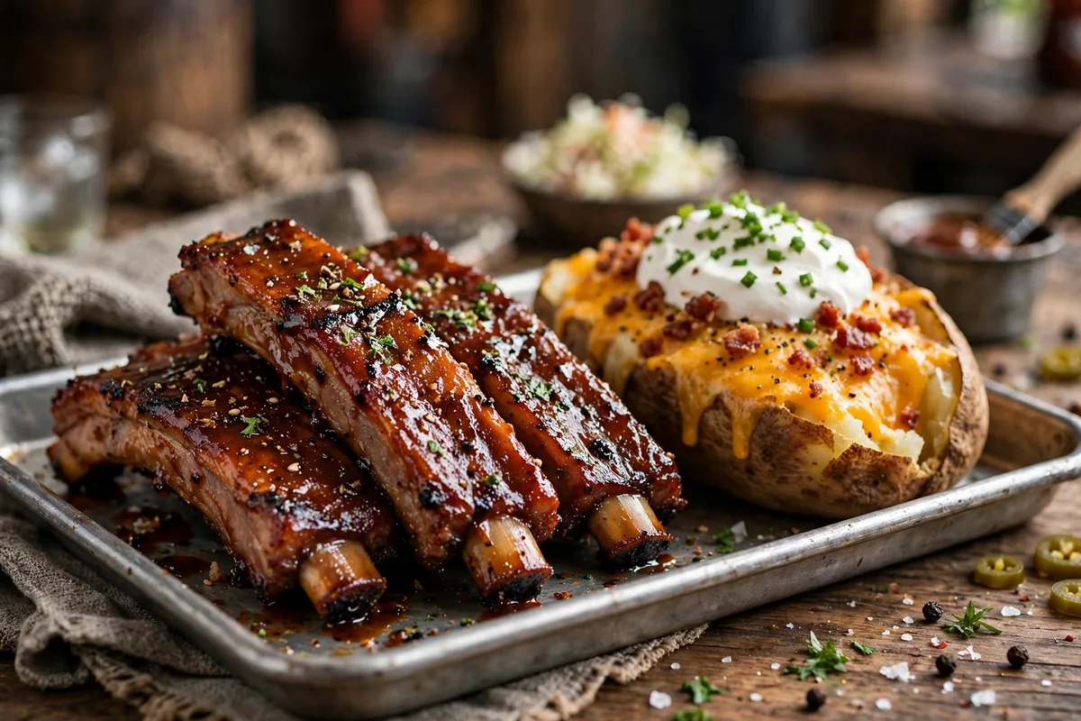 Pappas Bar-B-Q menu baby back ribs platter with sides