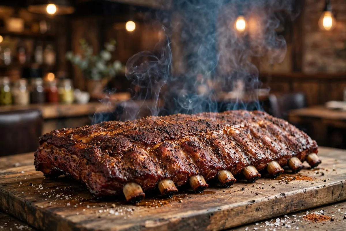 Pappy's Smokehouse calories: dry-rubbed smoked ribs