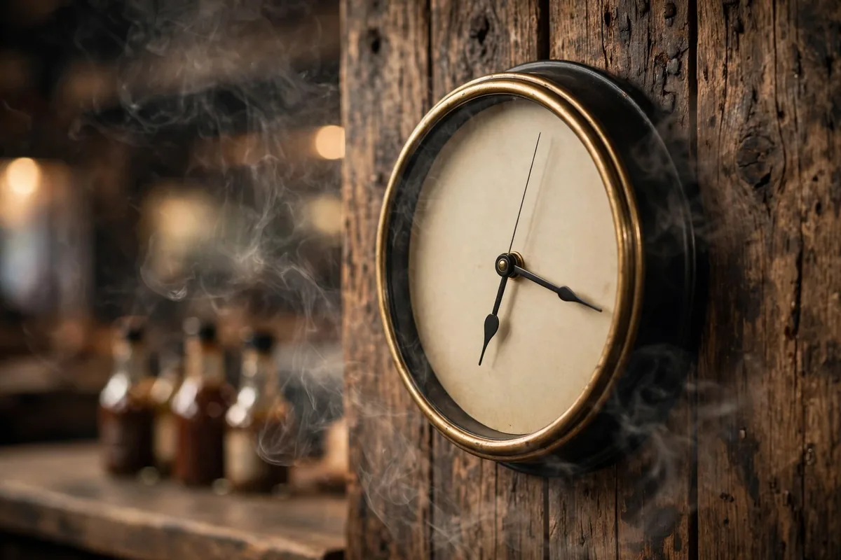 Pappy's Smokehouse working hours clock on the restaurant wall in St. Louis