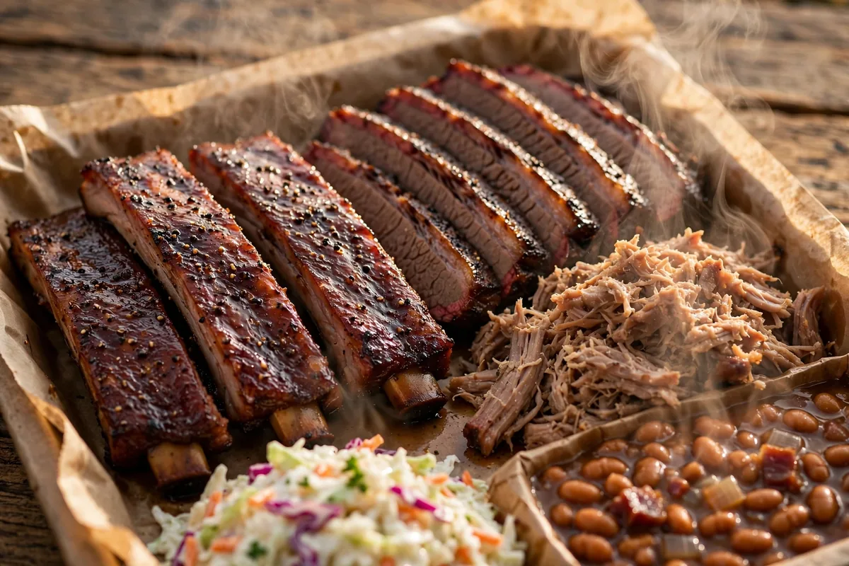 Pappy's Smokehouse holiday hours tip: smoked ribs and brisket platter that sells out early