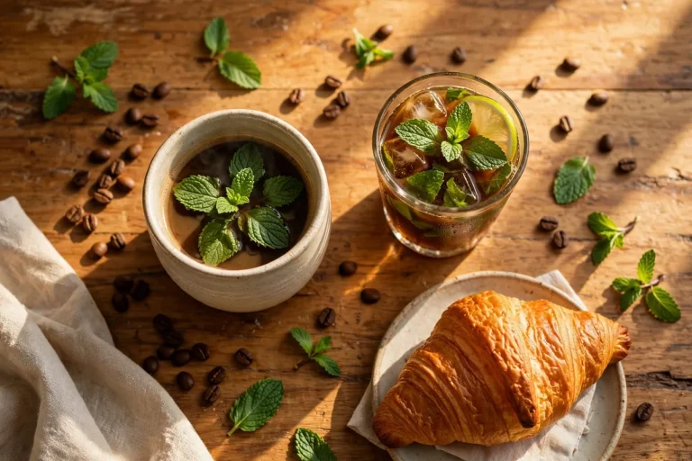 Philz Coffee menu with Mint Mojito iced coffee and pour-over cup, 2026 prices