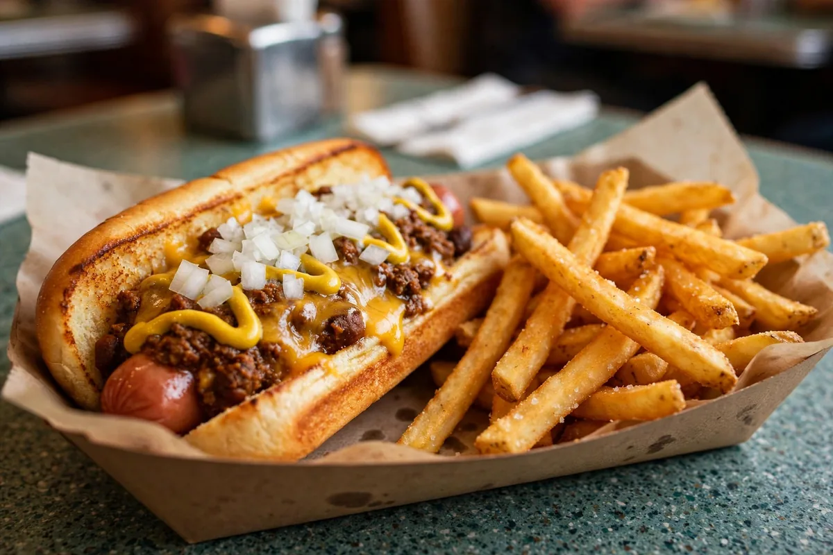 Pinks Hot Dogs menu prices 2026 chili cheese hot dog and fries