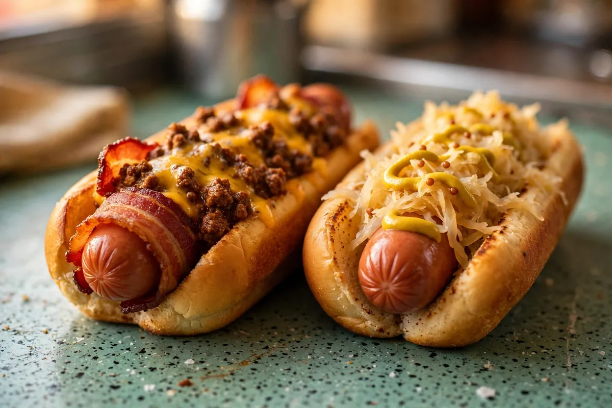 Pinks Hot Dogs chili cheese dog and bacon chili cheese dog prices