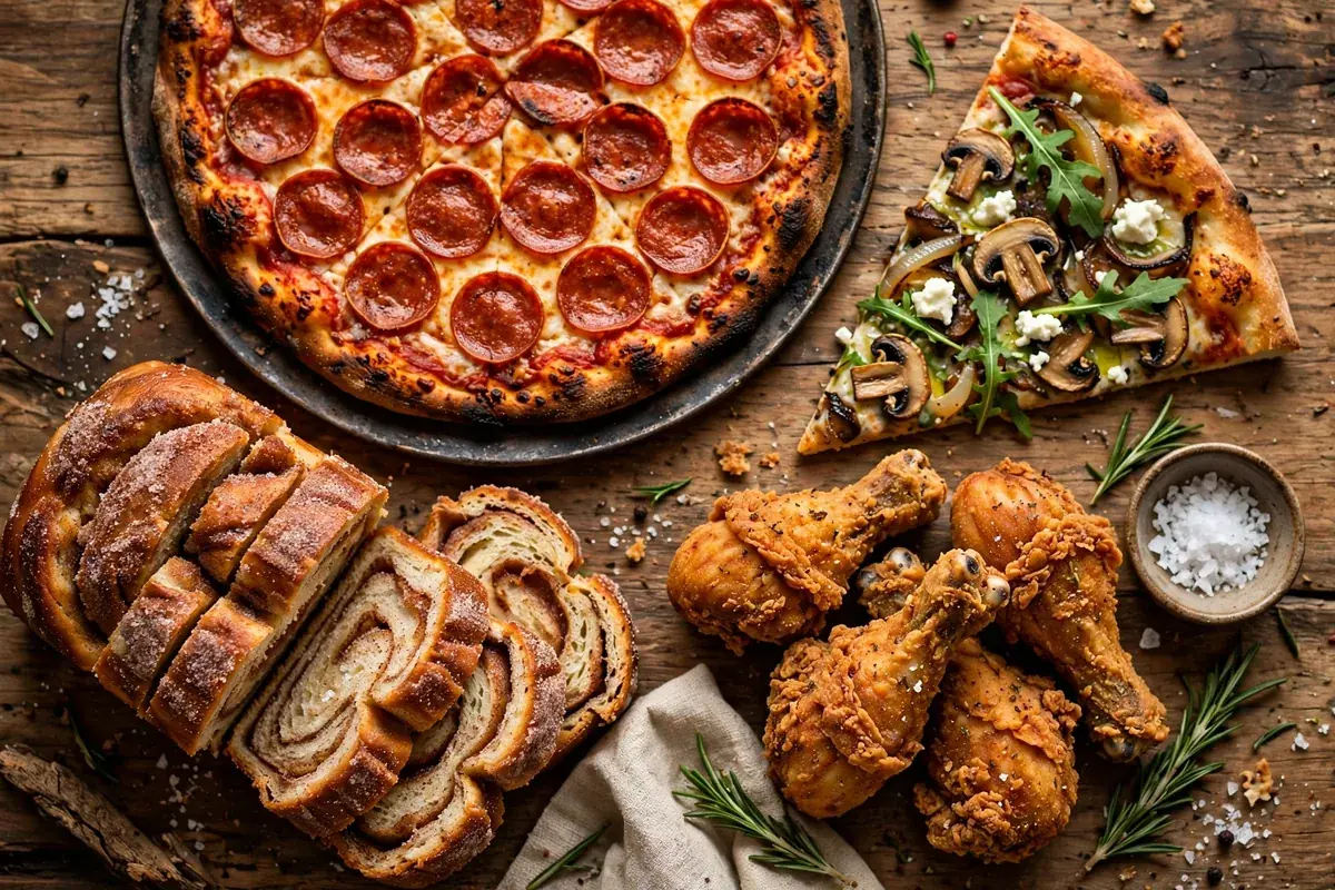 Pizza Ranch menu prices 2026 pizza buffet spread with fried chicken and dessert