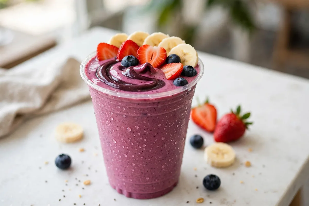Planet Smoothie menu 2026 berry smoothie with fresh fruit