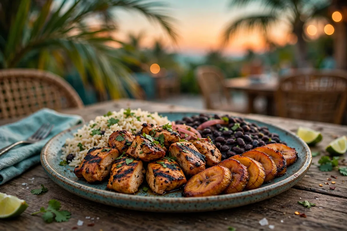 Pollo Tropical deals and coupons: flame-grilled chicken meal with rice and plantains