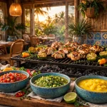Pollo Tropical secret menu hacks with flame-grilled citrus chicken and salsa bar sauces