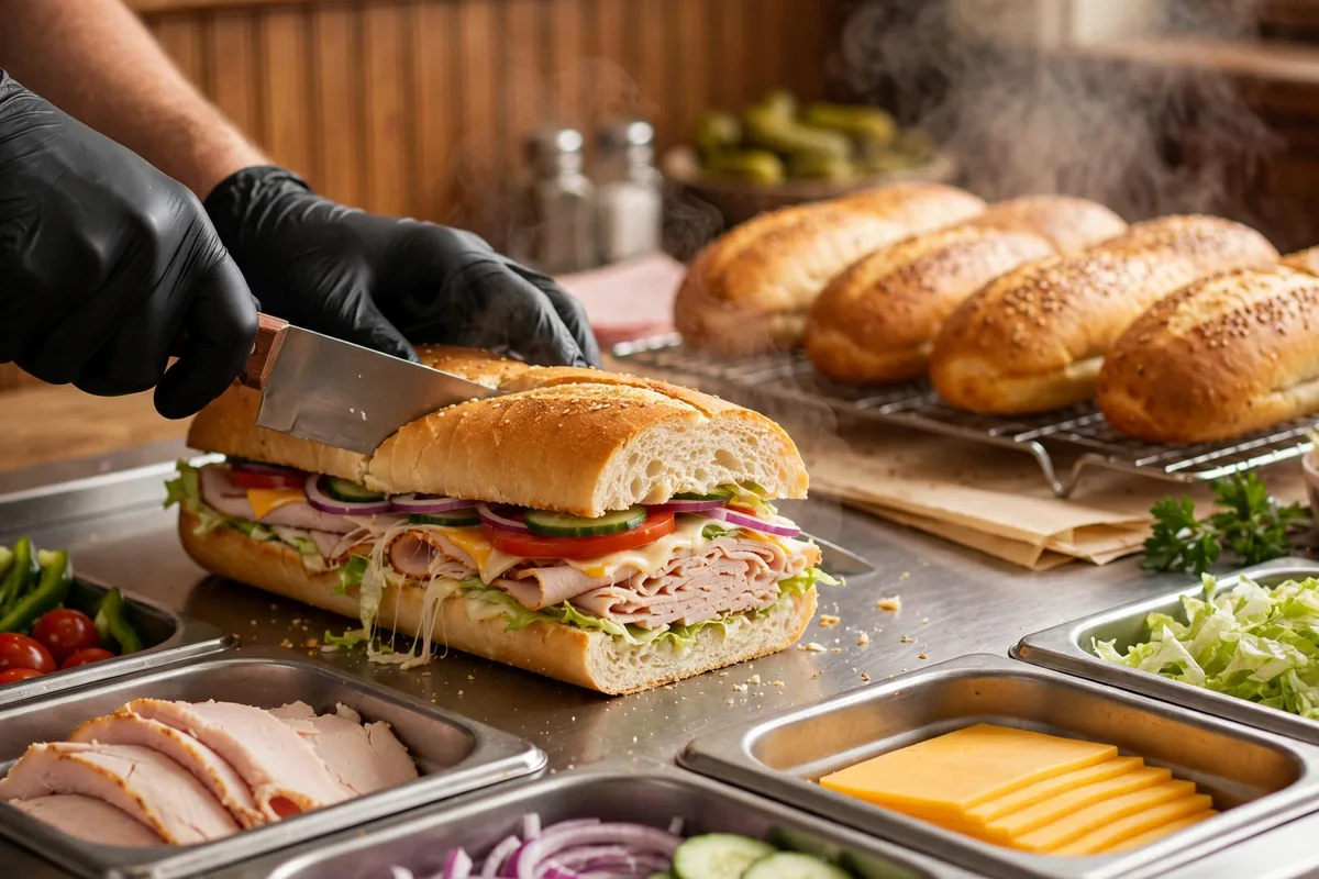 Port of Subs menu fresh sliced meats and bread baked daily deli counter