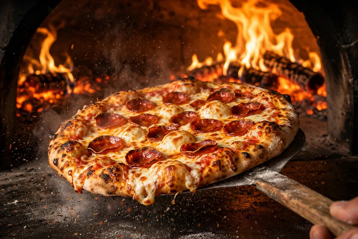 Puccinis pizza menu pepperoni pizza fresh from the oven