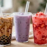 Quickly menu prices 2026 - bubble milk tea, taro milk tea and strawberry slush