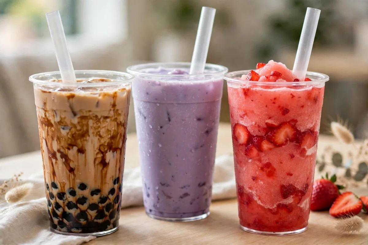 Quickly menu prices 2026 - bubble milk tea, taro milk tea and strawberry slush