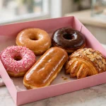 Randy's Donuts menu prices 2026 assorted glazed donuts pink box