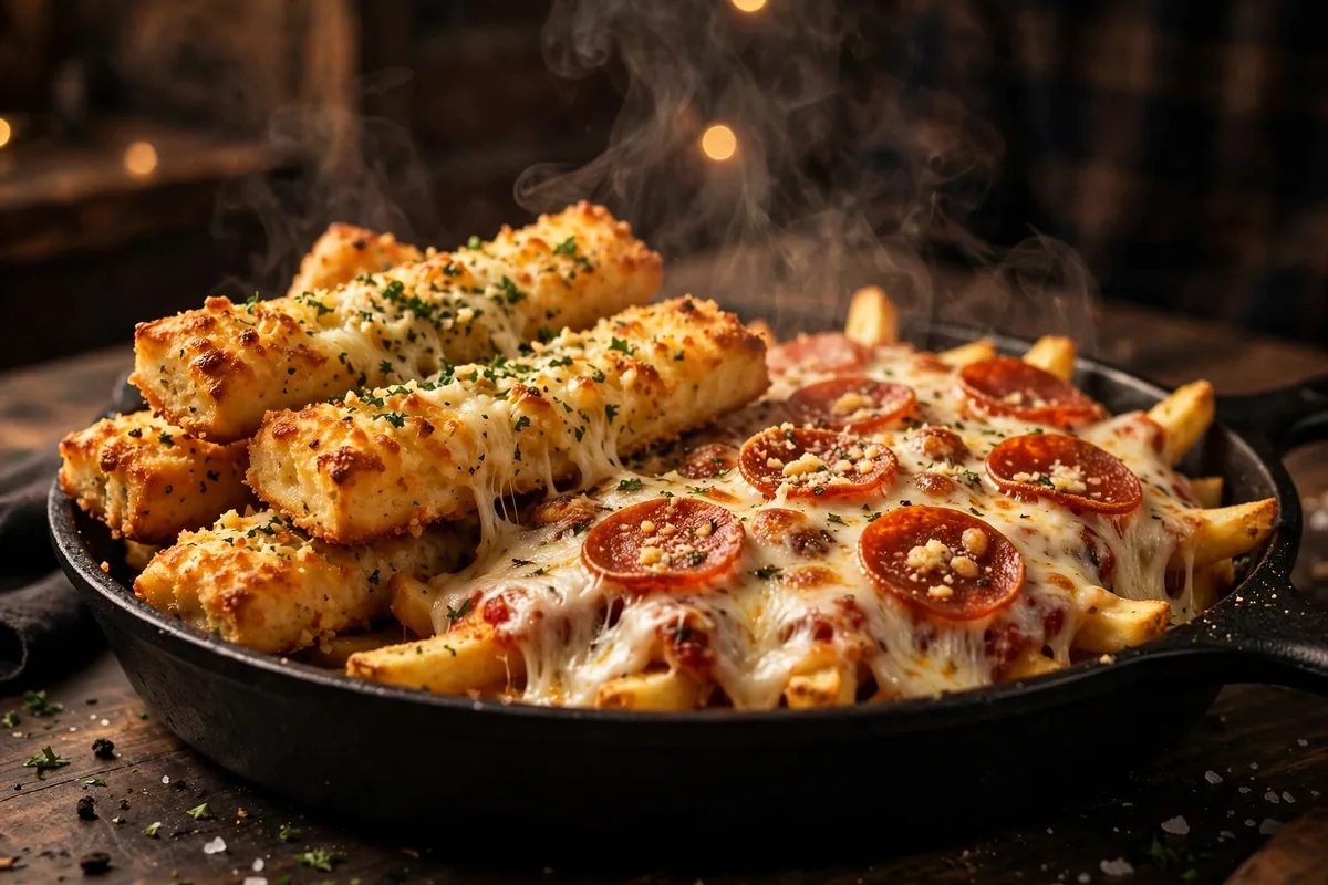 Reds Savoy pizza menu prices 2026 garlic cheese bread and loaded pizza fries