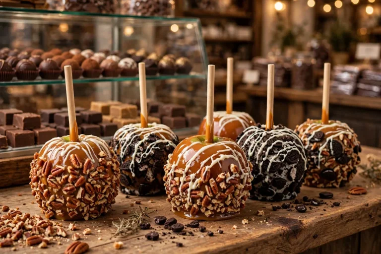 Rocky Mountain Chocolate menu prices 2026 caramel apples pecan oreo