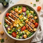 Salad and Go secret menu salad bowl with grilled chicken and avocado