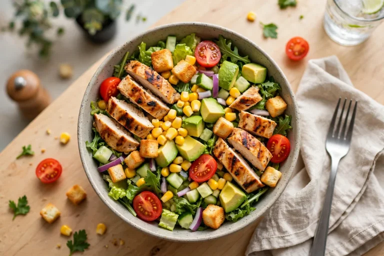 Salad and Go secret menu salad bowl with grilled chicken and avocado