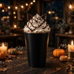 Starbucks Black Cat Frappuccino Halloween drink with chocolate cat ears
