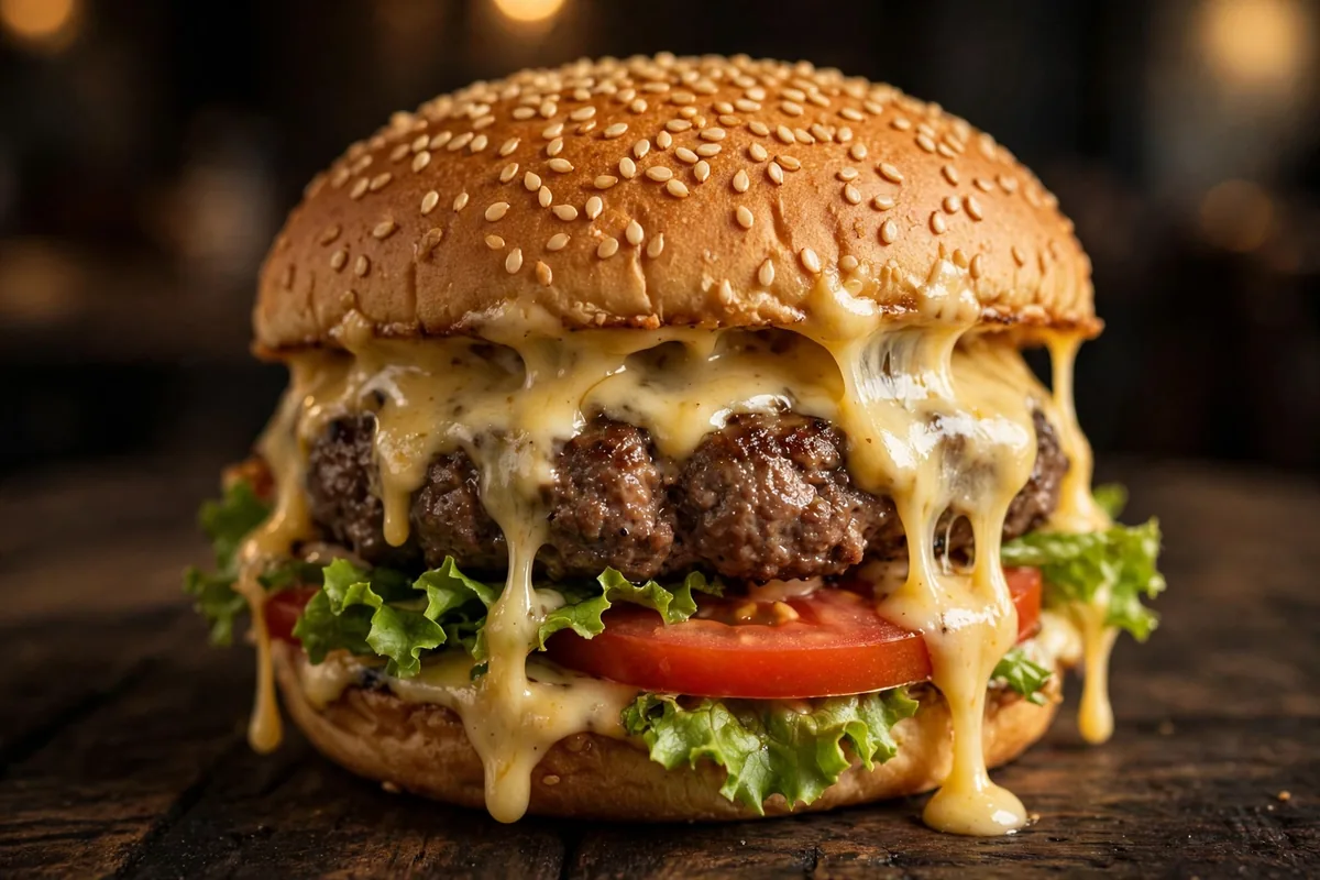 Cheeseburger with melted cheese representing the Shake Shack free cheeseburger deal