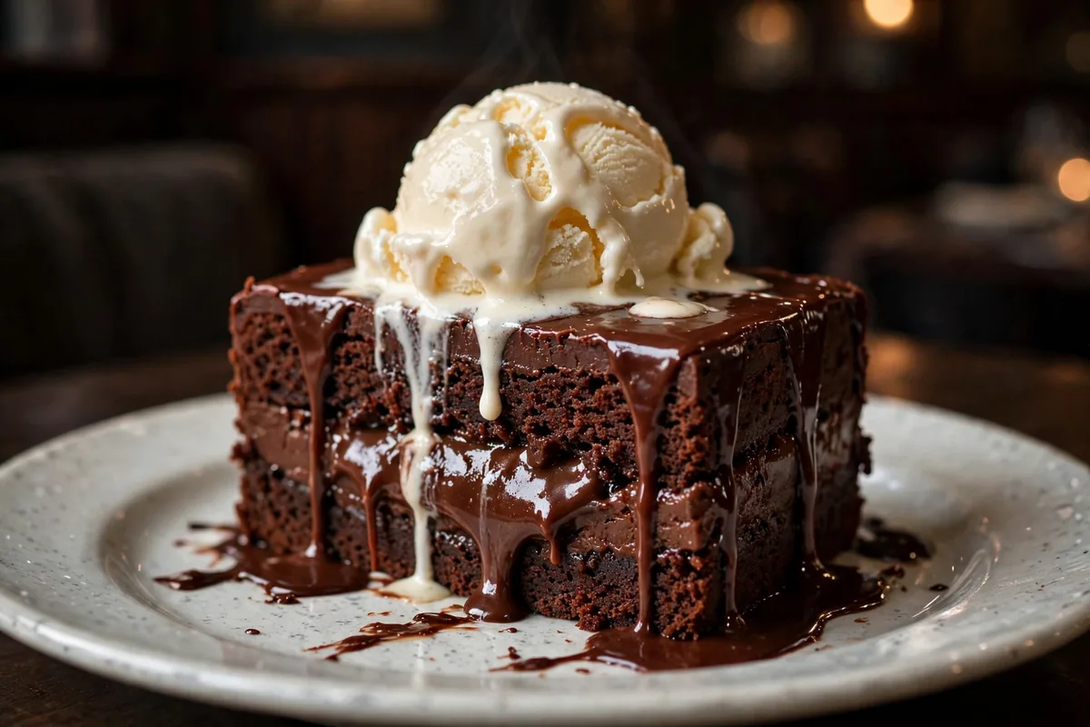 Free hot fudge cake with vanilla ice cream, the Shoney's birthday freebie dessert