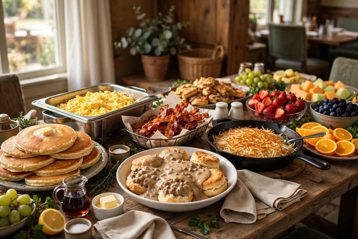Shoney's secret menu breakfast bar hacks at the Fresh Food Bar buffet spread
