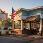 Shoney's working hours American family restaurant exterior at sunrise