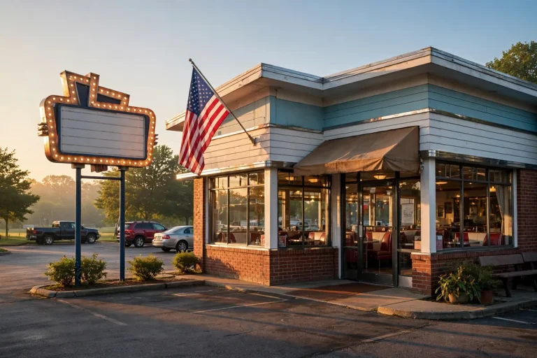 Shoney's working hours American family restaurant exterior at sunrise
